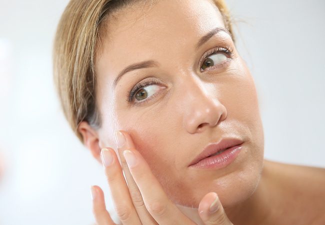 Woman's face with radiant skin